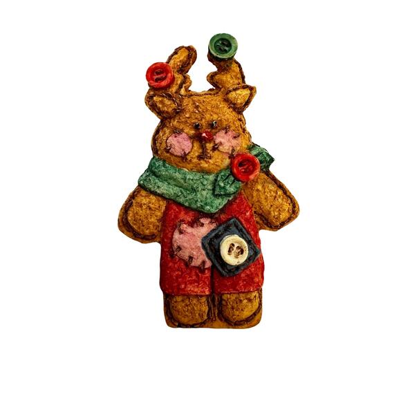 Vintage Patchwork Bunny Brooch - Picture 1 of 6